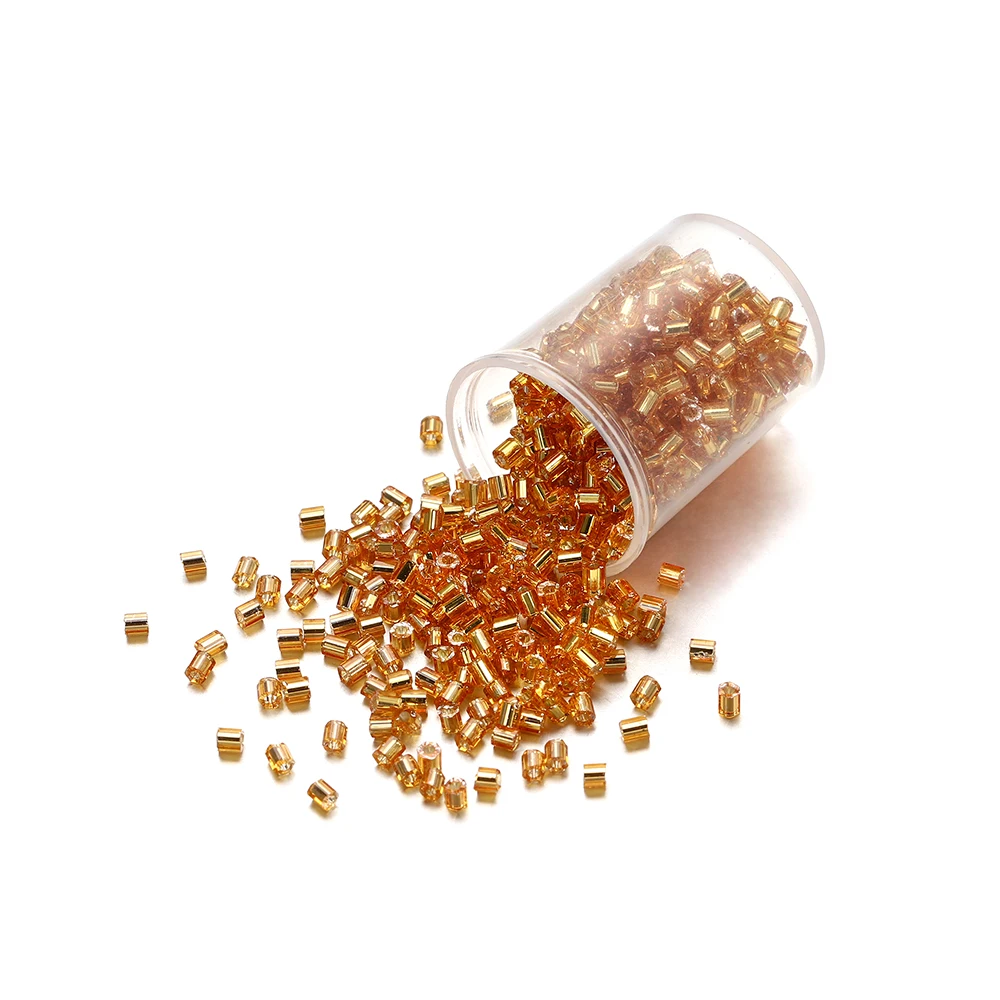 1000/1800 piezas de cuentas cilíndricas de vidrio checo hexagonales de 2 mm, pequeñas y sueltas, para hacer pulseras, collares y joyas