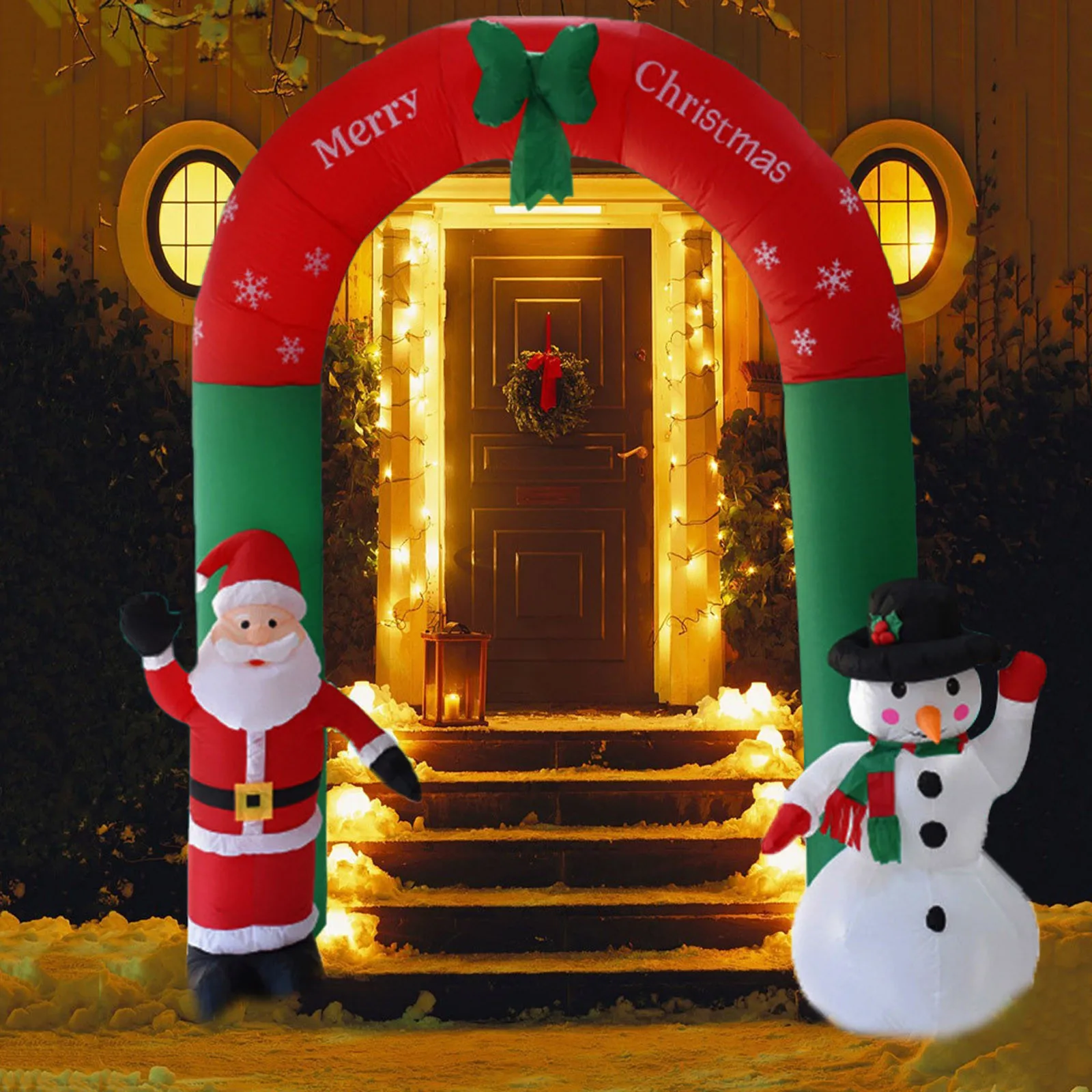 240cm Christmas Arch Inflatable Toy Party Decoration Xmas New Year Shop Home Outdoor Garden Door Ornaments | Дом и сад