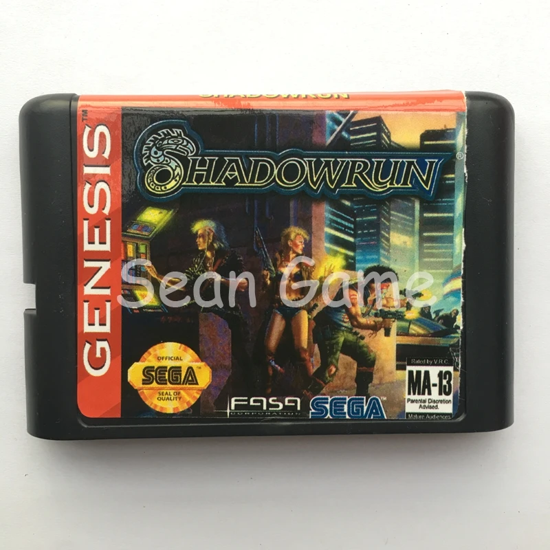 16 бит sega MD Game Golden Axe II/Wonder Boy III/Shadowrun/Gargoyles карта для sega Megadrive Genesis картридж для видеоконсоли - Цвет: Shadowrun