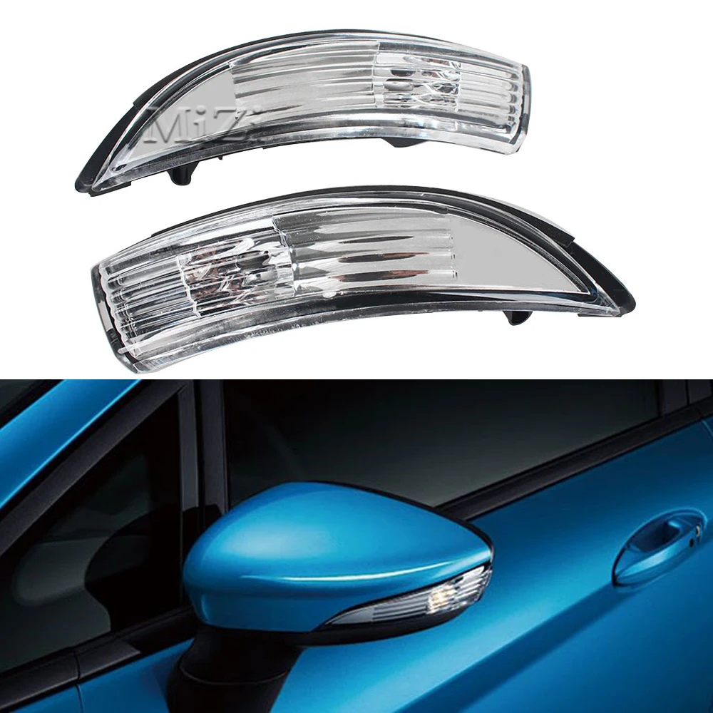 

MIZIAUTO Side Rear View Mirror Turn Signal indicator Lamp No Bulb For Ford Fiesta 2008-2016