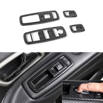 

4 Pieces Window Switch Panel Trim Fittings For Jeep Grand Cherokee 2014-2018 Automobiles Interior Mouldings