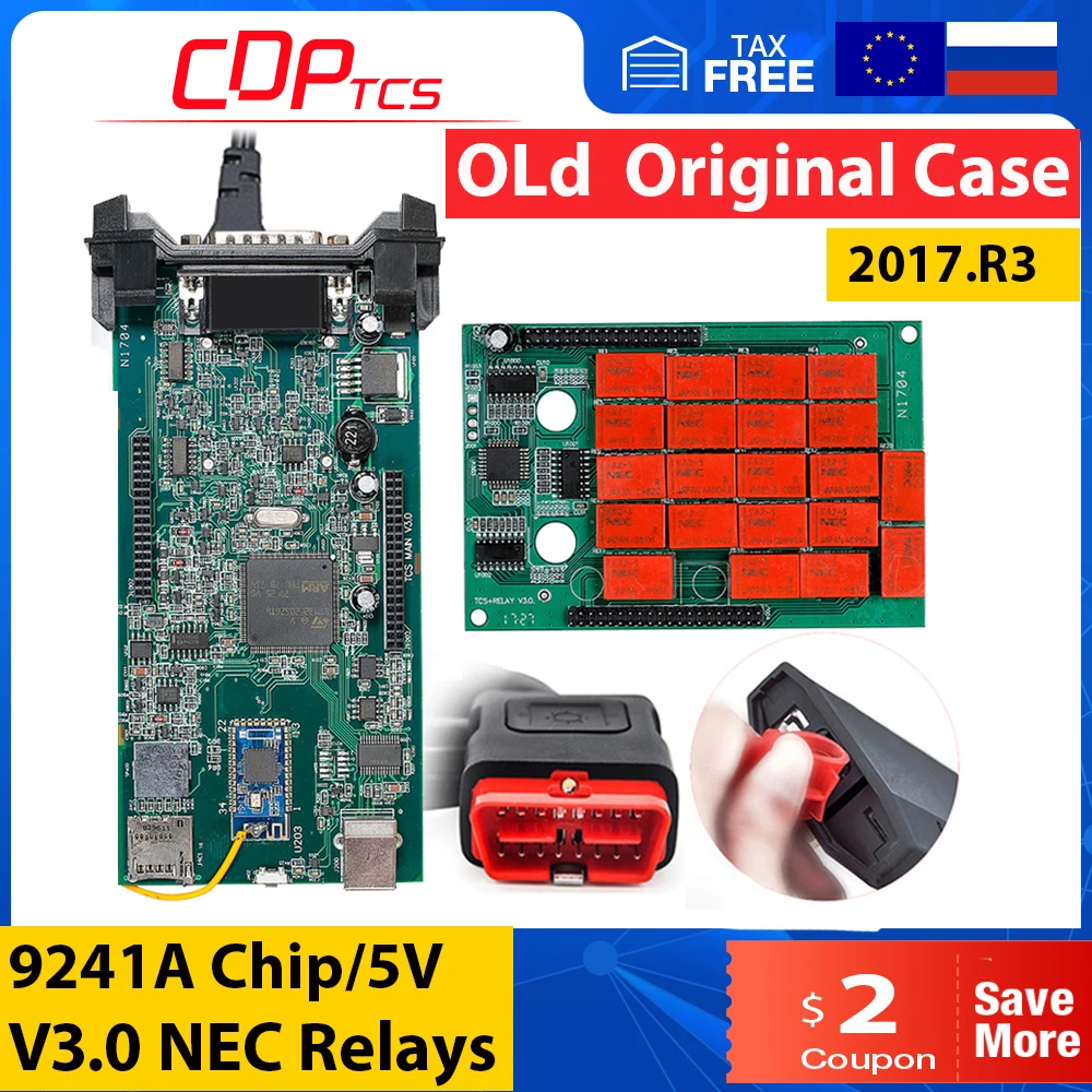 2016 00 keygen 2017. R3 CDP TCS V3.0 плата OBD2 автомобильный Грузовик tcs cdp NEC Реле Bluetooth obd ii сканер - Фото №1