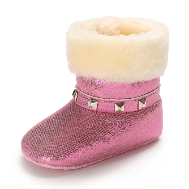 Зимняя Теплая обувь детская обувь Зимние ботиночки для мальчиков и девочек противоскользящие детские ботинки на плоской подошве