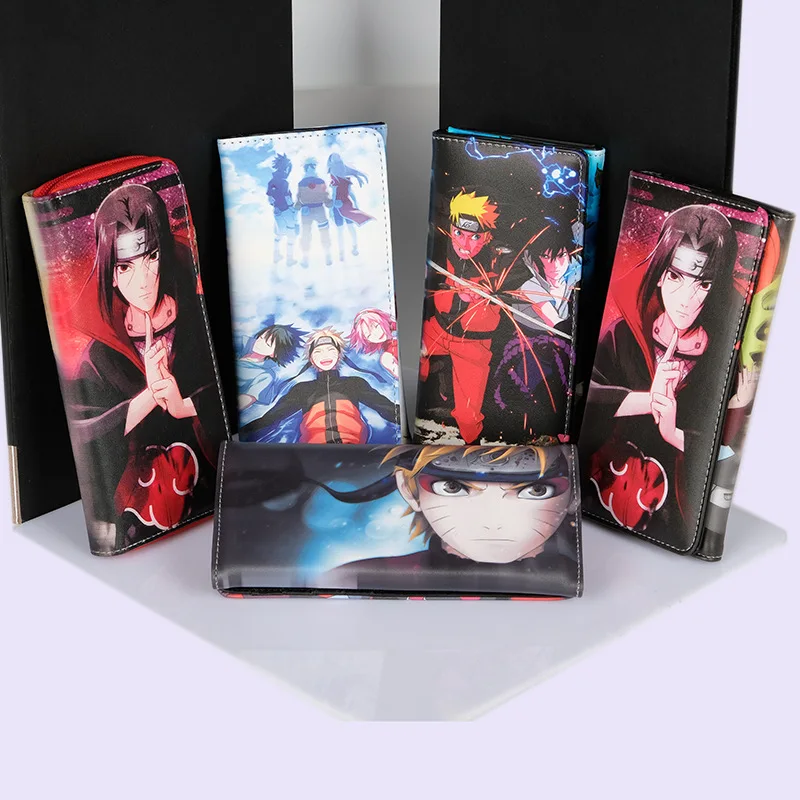 Uzumaki Uchiha Sasuke Hatake Kakashi Student School Cosplay LongWallet Purse Coin Bag Unisex Gift |