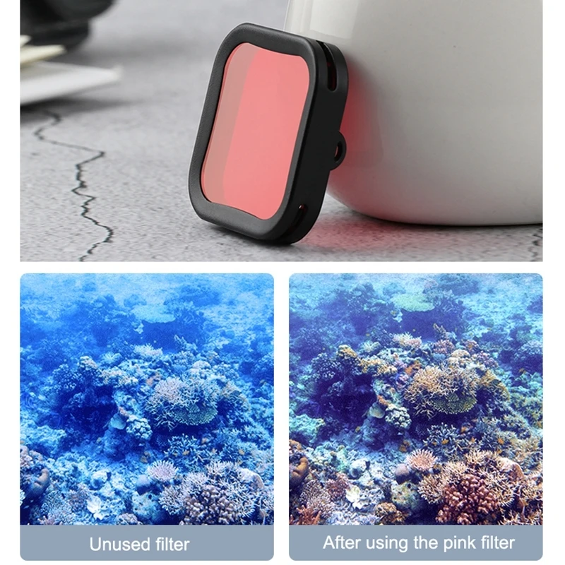 Для DJI Osmo экшн подводный водонепроницаемый корпус Дайвинг чехол наборы с розовым/красным/фиолетовым фильтром объектива