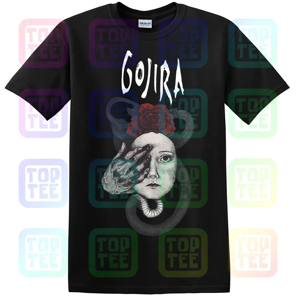 Официальная футболка Черная GOJIRA из тяжелого металла «змеиная Корона» все размеры