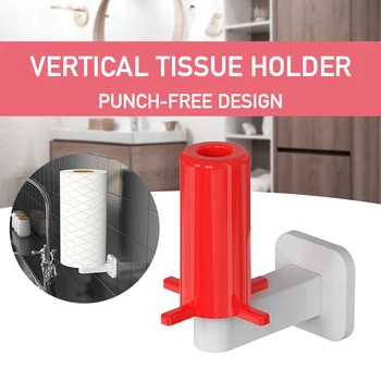 

1PC Wall Mount Simple Toilet Paper Holder Plastic Bathroom Kitchen Roll Paper Accessory Tissue Towel Accessories Rack