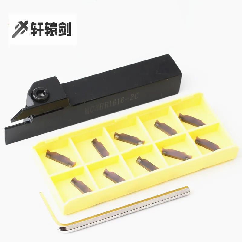 

1pc Tool holder 10pcs Grooving blade MGEHR1616 MGEHL2020 3 MGMN200 MGGN300-JM XM9030 1.5 5mm fine grinding carbide Turning tool