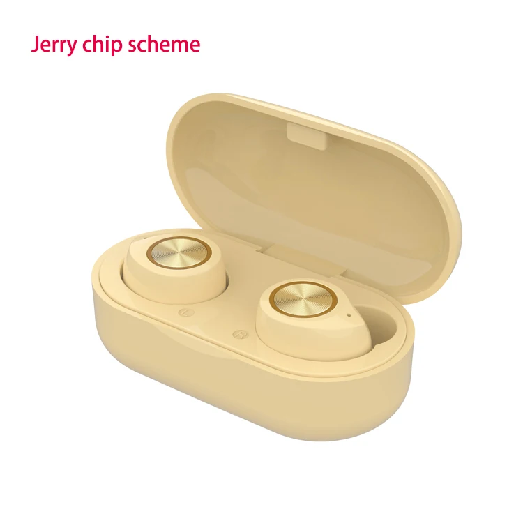 Jerry chip scheme Bluetooth наушники беспроводные наушники сенсорные HiFi настоящие стерео спортивные гарнитуры беспроводные наушники телефон микрофон наушники - Цвет: Jerry chip scheme