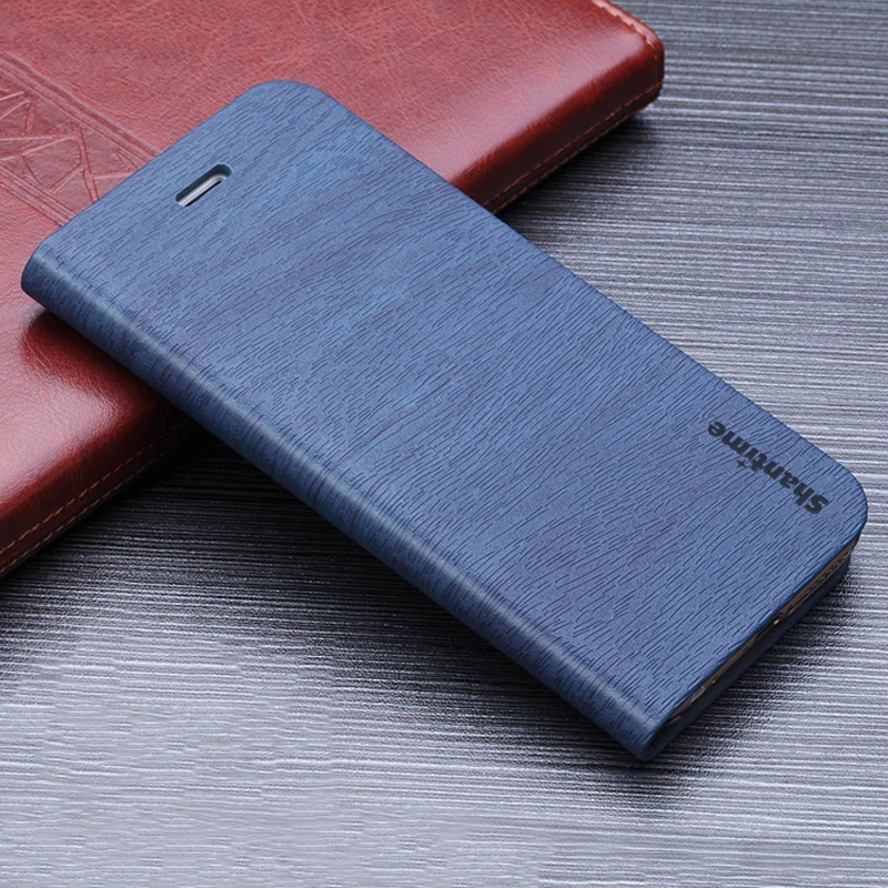 Чехол для телефона из искусственной кожи для huawei P Smart флип-чехол-книжка для huawei P Smart деловой Чехол Мягкий ТПУ силиконовый чехол-накладка - Цвет: Blue