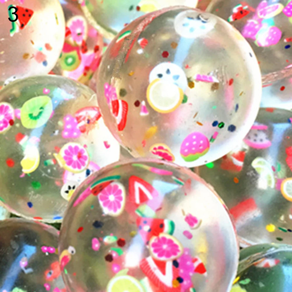 100 шт./лот 25/30 мм прозрачный кусочки фруктов смешанные надувной эластичный надувной Jet шарики, Детские Декоративные резиновые игрушки
