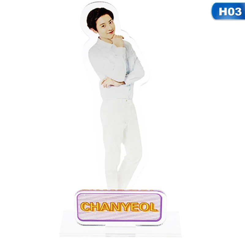 03 K-pop Star BLACKPINK EXO Chanyeol BAEK HYUN фигурка на акриловой подставке коллекция подарочных канцелярских принадлежностей - Цвет: 03