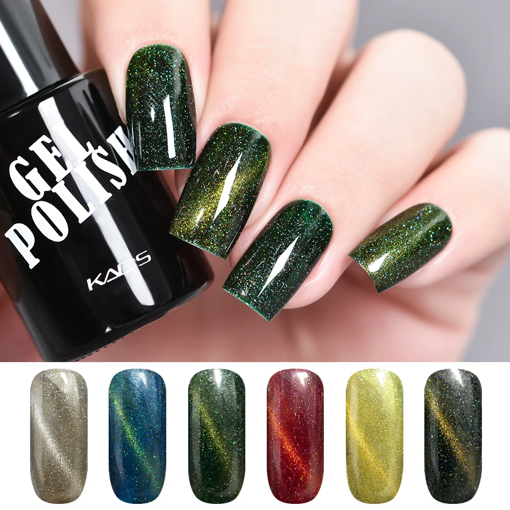 KADS Laser Cat Eye Nail Gel Polish UV LED Lamp Soak Off 9.5ML Lacquer Magnetic For Manicure Art Glue | Красота и здоровье