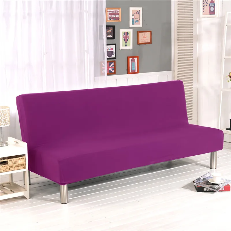 Чехол для дивана, сплошной цвет, без подлокотника, чехол для дивана, кровати, все включено, складной чехол для дивана, защитный чехол - Цвет: Color 18