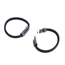 Открытый Портативный кожаный Мини Micro USB браслет зарядное устройство данных зарядный кабель синхронизации для iPhone6 6s Android type-C телефонный кабель