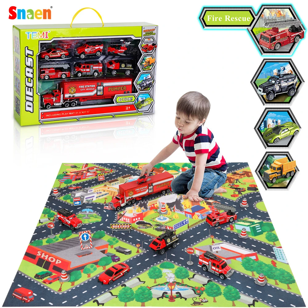 emergency vehicles toy set