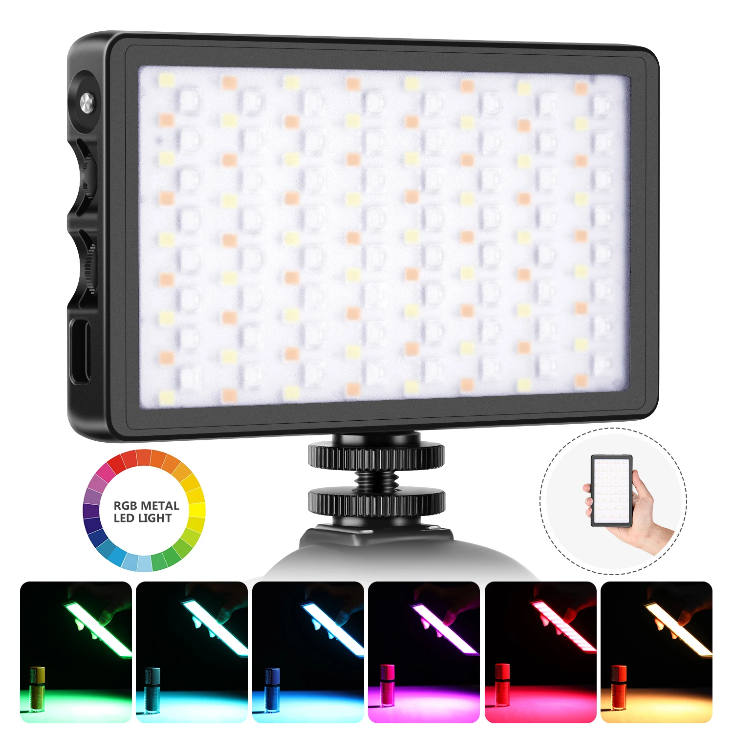 

Neewer SL-140 RGB LED Light, Full Color Rechargeable Pocket Size LED Video Light for Camera Camcorder, CRI 97 etc