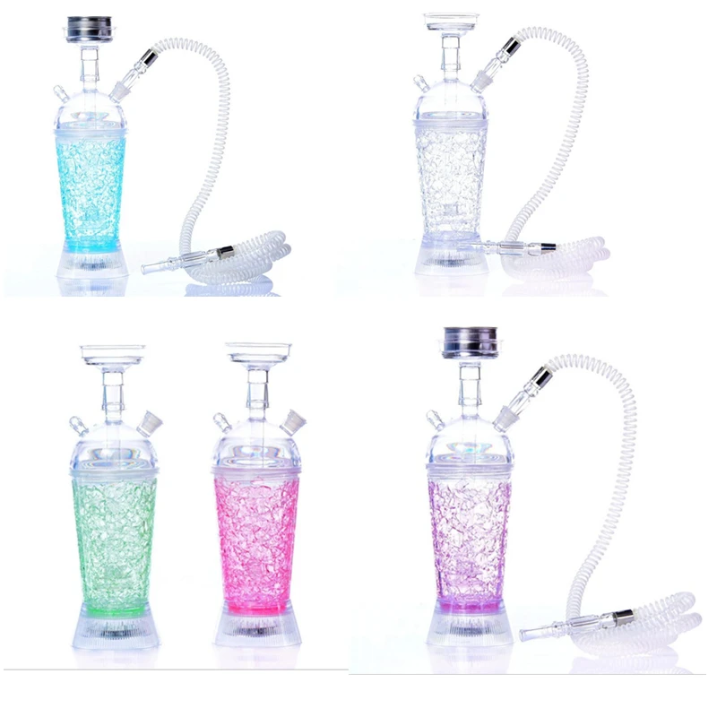 

Led 5 Color Acrylic Tube Hookah Narguile Completo Chicha Hookah Arabian Hookah Set Shisha Waterpijp Accessories Bar Home Party