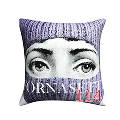 6 Винтаж rosenthal Piero fornasetti Подушка Красота уход за кожей лица Хлопок и лен с принтом подушки с сердцевина из хлопчатобумажной пряжи автомобиля офис диван наволочка подушки для дома - Цвет: 6