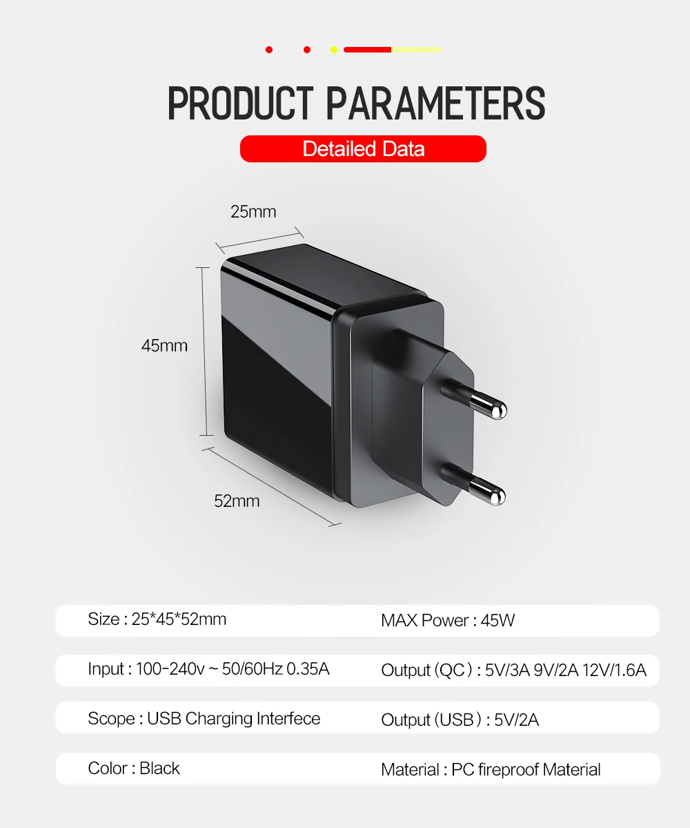 3 порта USB зарядное устройство для телефона 30 Вт Быстрая зарядка 3,0 настенное зарядное устройство с светодиодный цифровой быстрой зарядки универсальный для iphone samsung Xiaomi