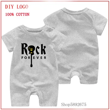 

Latest design rock gitarre forever rock guitar One-Pieces 100% Pure Cotton Baby Romper Summer Short Sleeved Unisex Baby Clothes