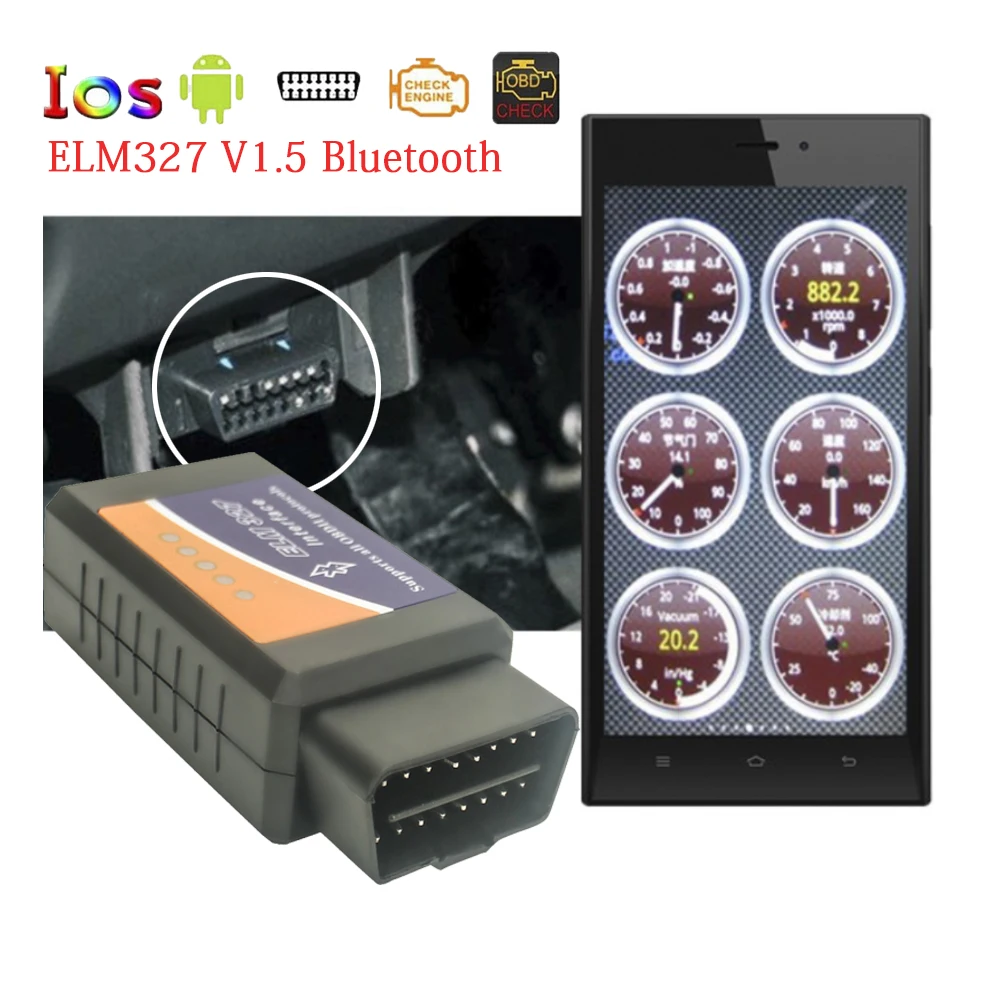 ELM327 V1.5 OBD2 Bluetooth/WIFI диагностический инструмент для Mercedes Benz W203 W210 W211 W204 A C E S CLS CLK CLA GLK