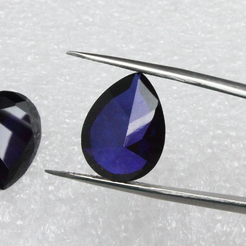 Отличные синтетические корундовые бусины Starszuan с грушевидной огранкой 34 #4*6 мм