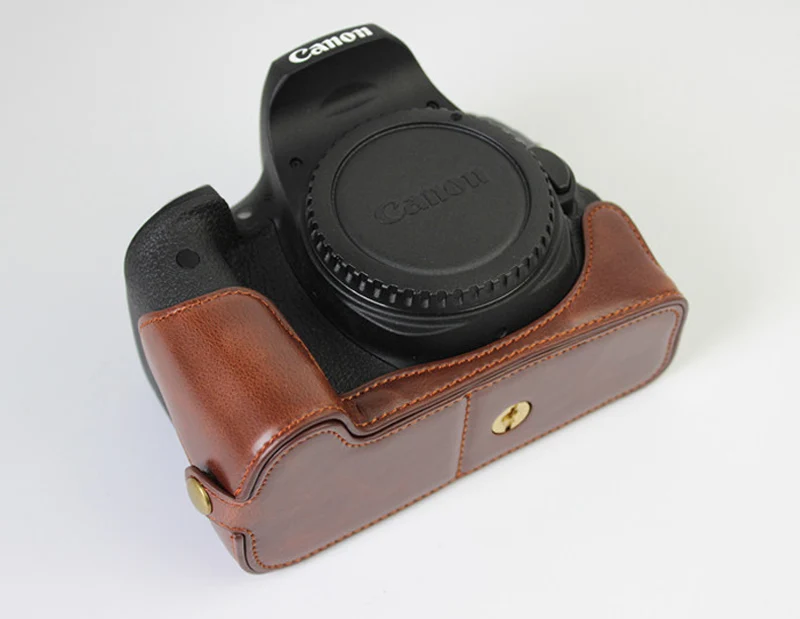 Coffee Color Портативный pu кожаный чехол сумка для Canon EOS 5D3 5D4 5D III 5DIV 5DSR 5D Mark IV камера половина крышка корпус Нижняя оболочка - Цвет: Coffee Color