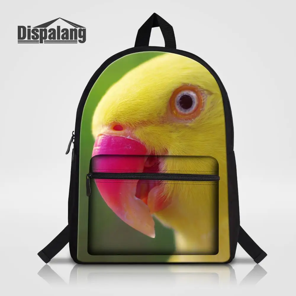 Backpack04 Красочный рюкзак для ноутбука с попугаем и птицей для девочек-подростков, школьные сумки из парусины для мальчиков и девочек, модный детский рюкзак высокого качества - Цвет: Backpack04