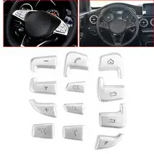 Автомобильный руль 12 шт. кнопка на руль декоративная наклейка подходит для Mercedes-Benz C Class/GLC/V Class автомобильные рога