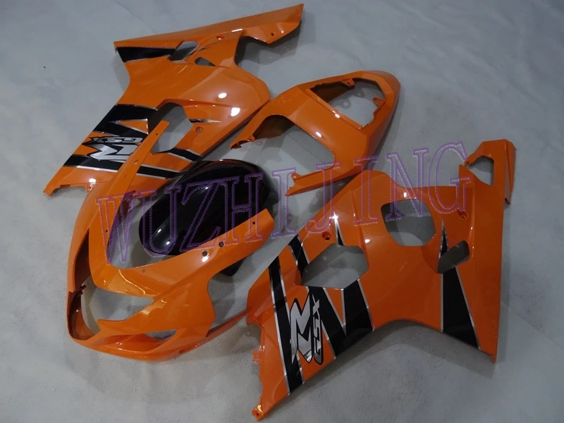 INJECTION mold Тела Наборы GSX R 600 05 Обтекатели GSX R 750 2004 оранжевый черный обтекатель Наборы GSXR750 2004-2005 K4 - Цвет: INJECTION mold