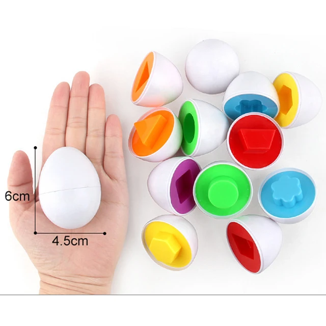 Montessori Learning Education Math Toys Smart Eggs 3D Puzzle Game For Children Popular Happy Jigsaw Mixed Shape Tools 2