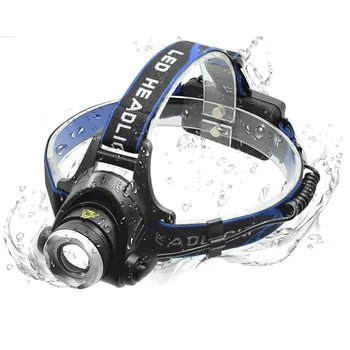 

New Zoomable 3 Modes Head Lamp T6 Led Headlight Rechargeable Headlamp Frontal Head Torch Light by 18650 for Camping Hunting