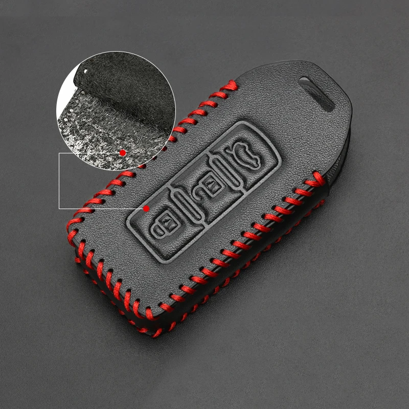 Кожаный чехол для автомобильных ключей дистанционного управления 3 кнопками