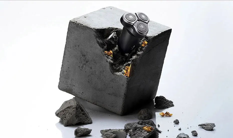 Original Xiaomi Mijia Electric Shaver S300 Black 3D Floating Veneer Double Cutter Head IPX7 Waterproof Type-C Charging