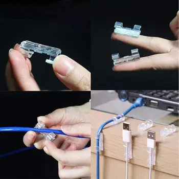 

20pcs Cable Clips, Viaky Strong Wire Holder Organizer Durable Cord Management System, for Organizing Cables Home and Office