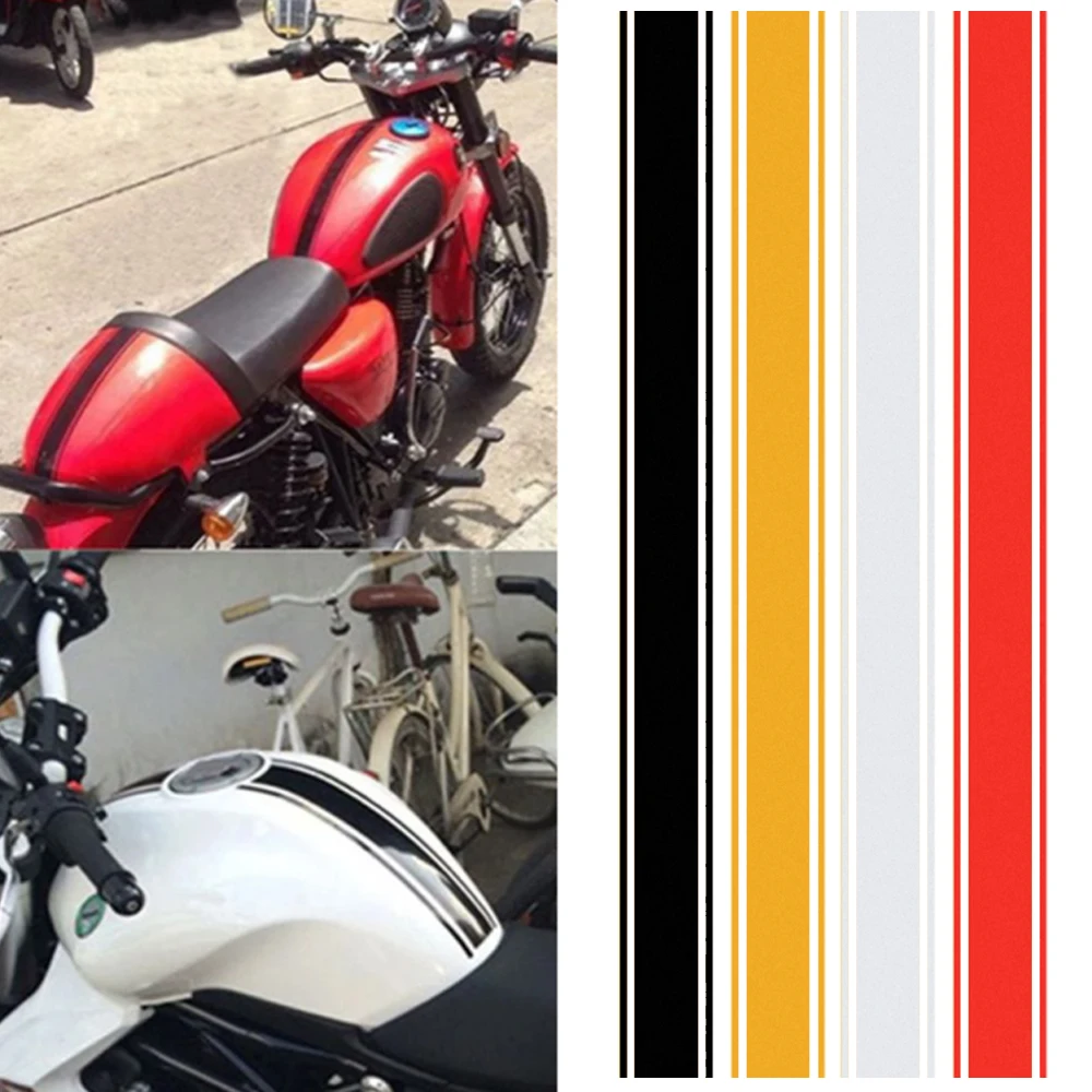 

1PC Motorcycle Tank Cowl Vinyl Stripe Pinstripe Decal Sticker For Cafe Racer Motorbike Styling Decoration Stickers Accessories