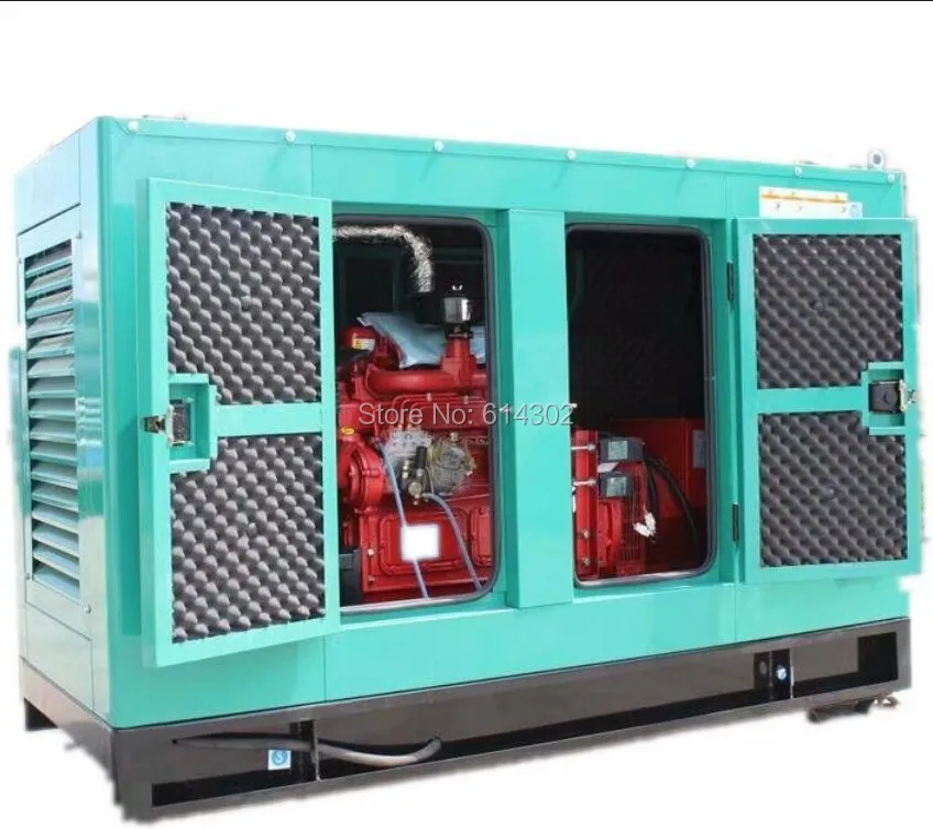 High quality weifang Ricardo 40kw/50kva  soundproof silent diesel generator with brush alternator and base fuel tank