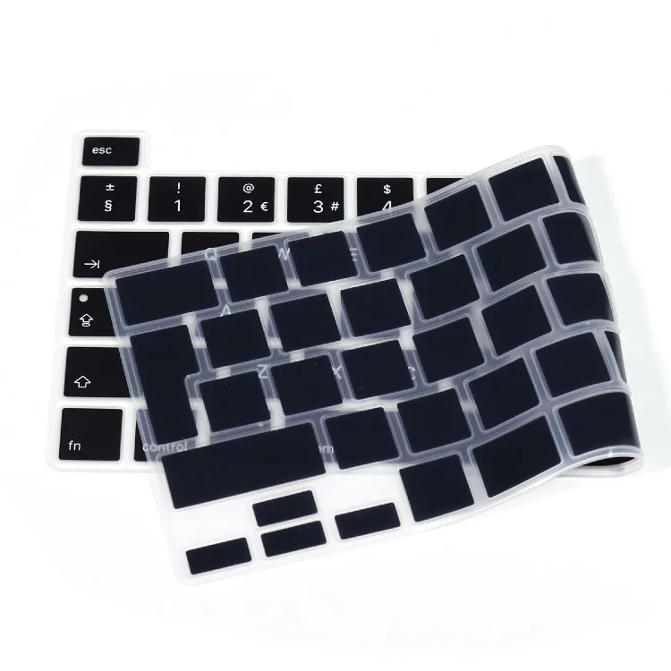 HRH цветная силиконовая английская клавиатура, кожный чехол, европейская версия для MacBook New Pro 16 дюймов с сенсорной панелью и сенсорной идентификацией A2141
