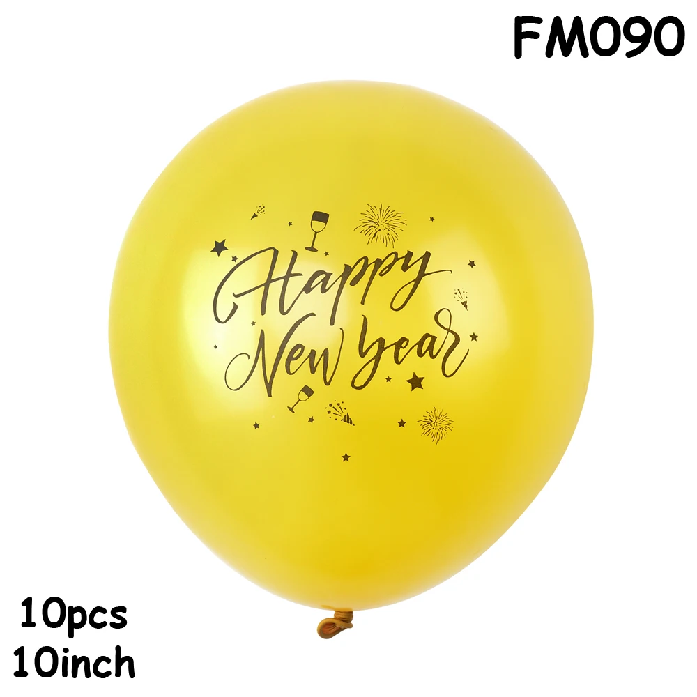 FM090 Фольги латексный шар с новым годовым номером шар для Рождественская Домашняя вечеринка воздушные шары украшения Новогодний Декор поставки - Цвет: FM090