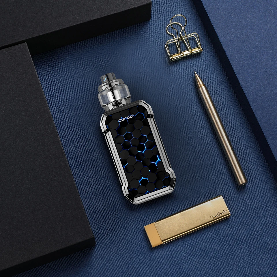 New Original Curdo Hally 60W TC Kit with 3ml Atomizer 0.4ohm Coil  0.6ohm Coil & 0.96 Inch Screen Electronic Vape Kit VS Drag 2 (6)