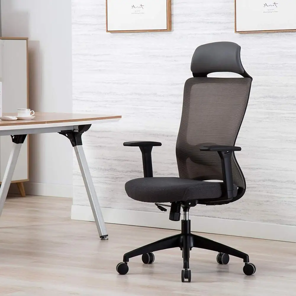 

Computer Chair Headrest Office Chair Ergonomic Swivel Mesh Task Chair High Back Adjustable Lumbar Support Gaming Chair