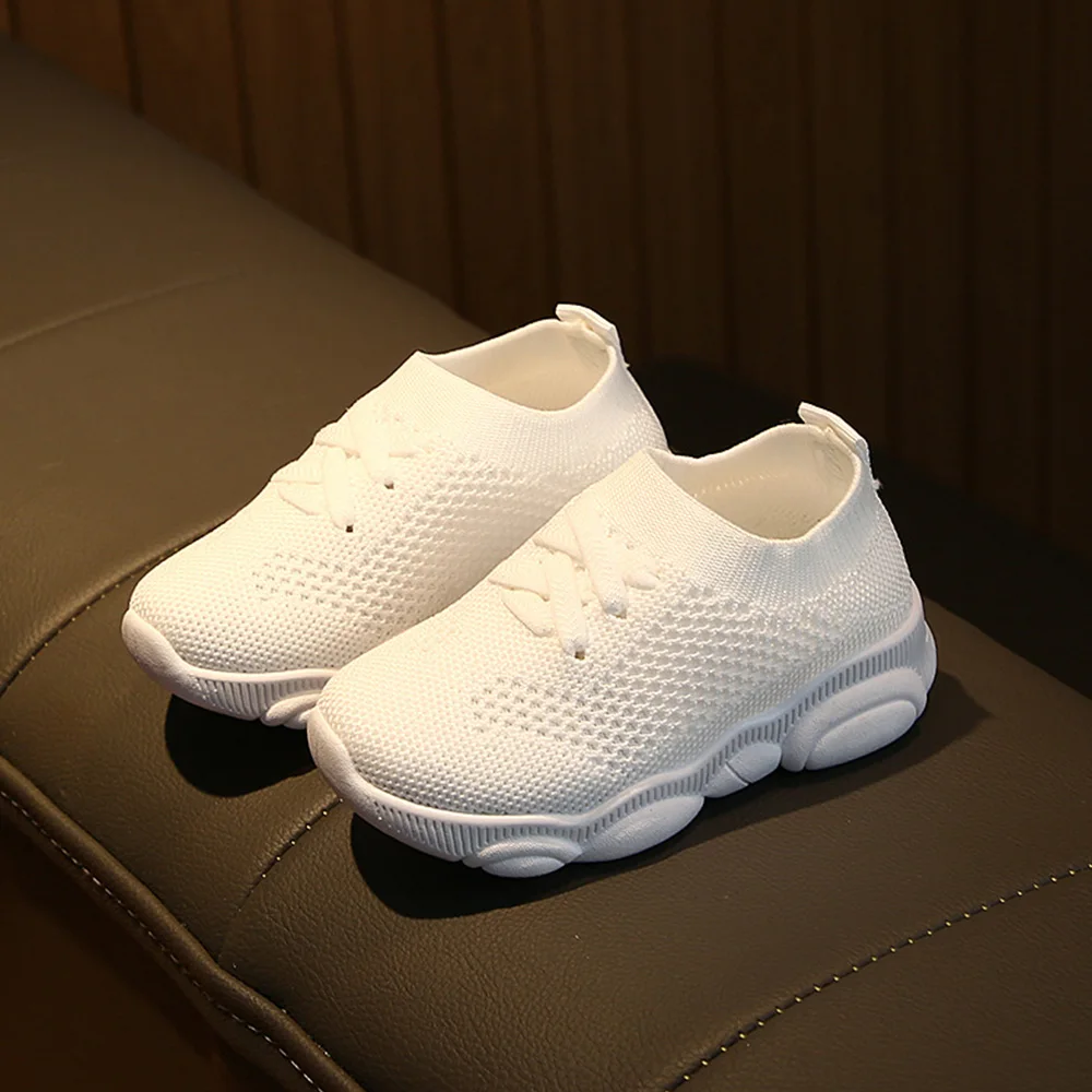 Baby soft bottom sneakers children toddler shoes Baby Sneakers Flat Shoes Infant Girls Boys Solid Stretch Mesh Sport Run Sneaker
