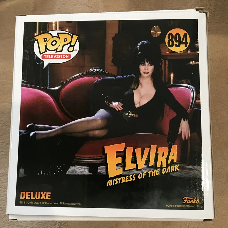 Эксклюзивная официальная Funko pop Elvira Mistress of The Dark-Эльвира на диване Виниловая фигурка Коллекционная модель игрушки в коробке