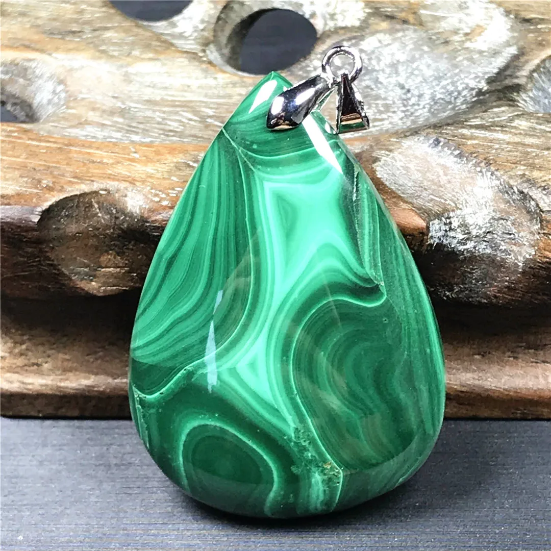 Green Natural Chrysocolla Malachite Gemstone Necklace Crystal Pendant Green Natural Chrysocolla Malachite Gemstone Necklace Crystal Pendant