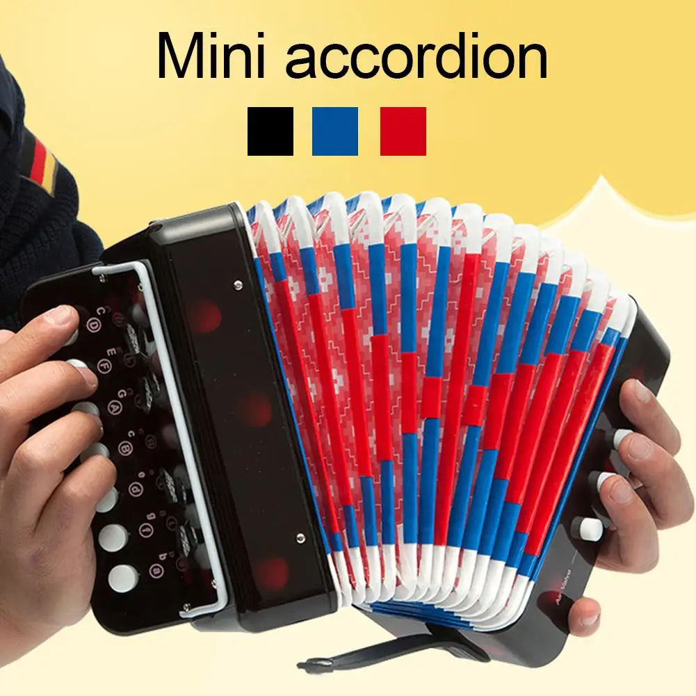 7 Keys 3 Buttons Mini Accordion Children Educational Toy Musical Instrument Gift is easyto play with keys and buttons design | Спорт и