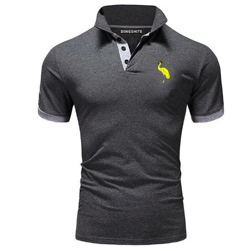 Мужские топы, летняя мода, короткий рукав, тонкие рубашки поло, MaleTops Hombre, LMG, брендовая одежда, короткий рукав, поло с воротником-стойка, рубашка