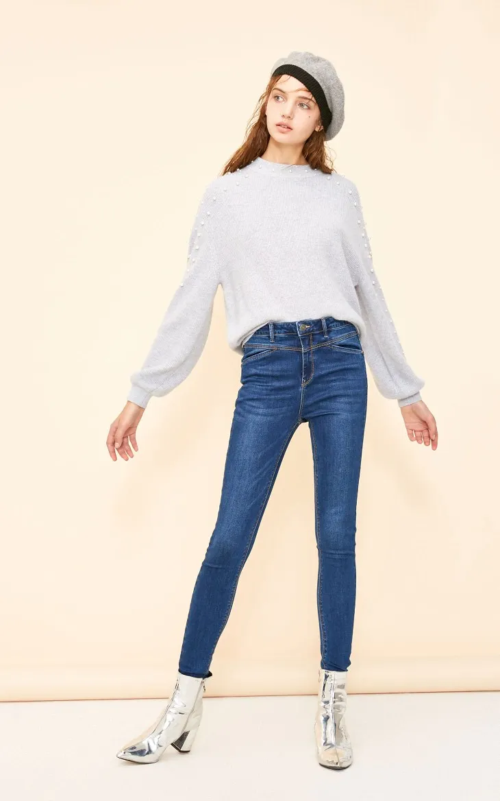 Vero Moda женский свободный свитер с искусственным жемчугом на плече | 318413552