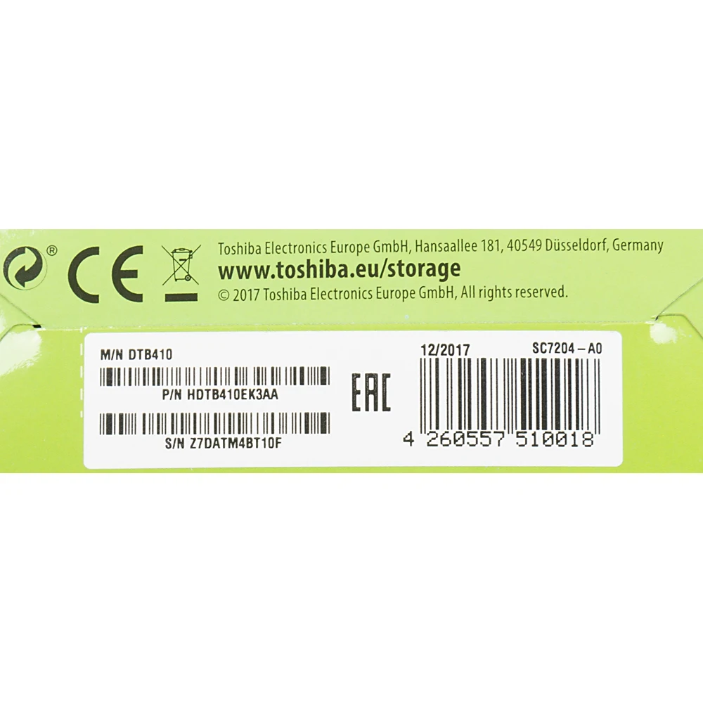 Жесткий диск Toshiba USB 3.0 1Tb HDTB410EK3AA Canvio Basics 2.5" черный
