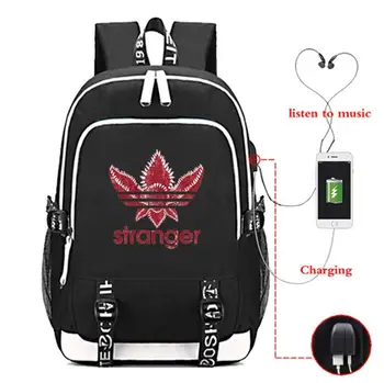 

Stranger Thing Backpack For School Students USB Charging Casual Bag Boys&Girls Solid Large Capacity Mochila Teenagers School Bag